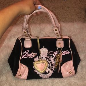 Black and pink Juicy couture Purse!